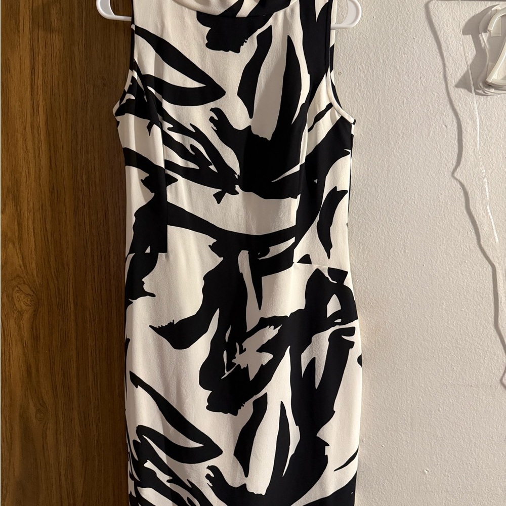 Black and White Sleeveless Dress
